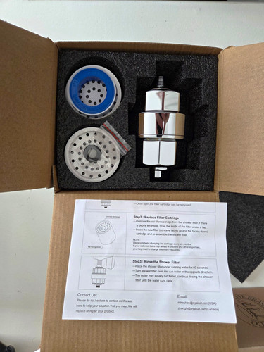 Chrome shower head filter kit - chrome,