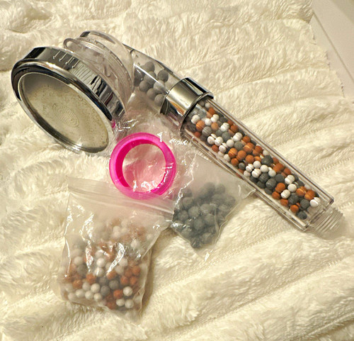 Water filtering shower head - water,